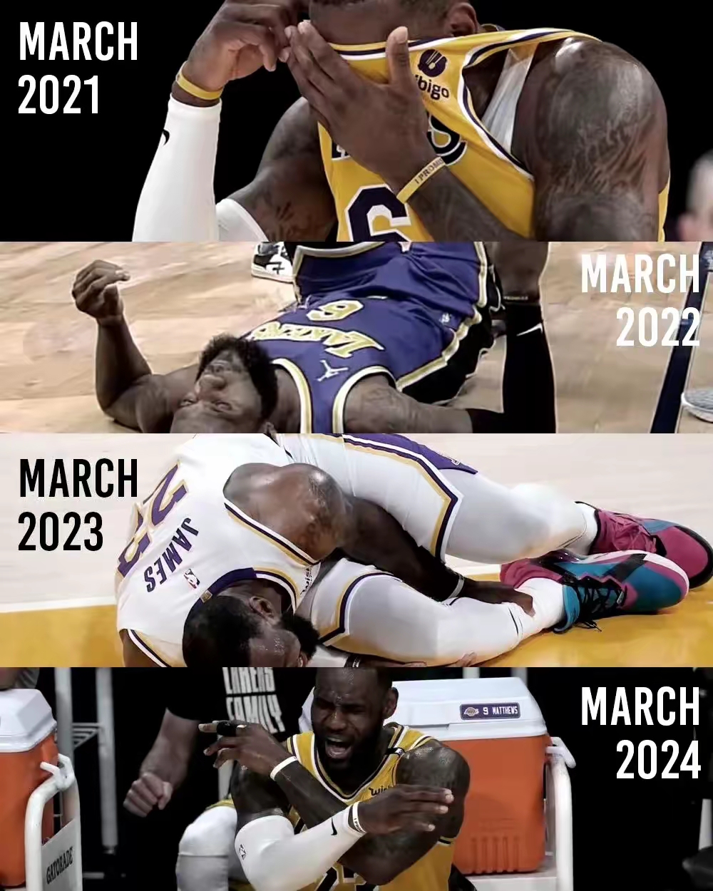 湖人惨败公牛，詹皇无奈三双难挽回